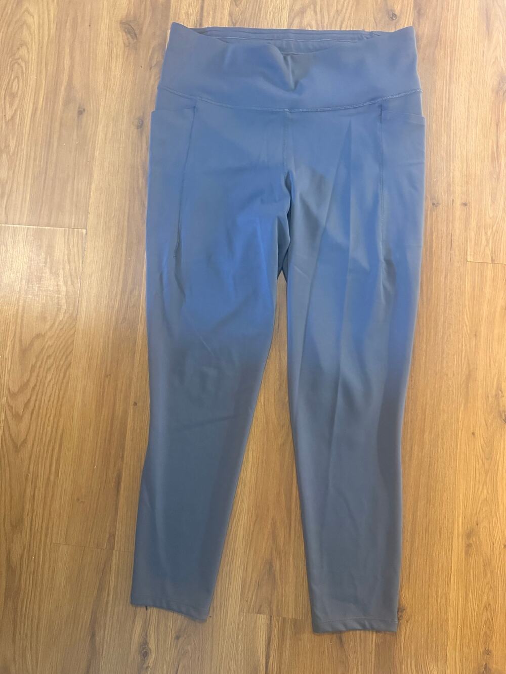 CALIA PowerMove Crossover High Rise Pocket Leggings Women's Size Large Gray Blue
